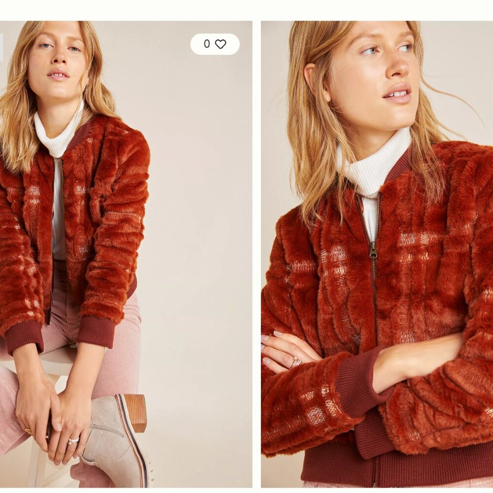 NWT Anthropologie Plaid Teddy Bomber Jacket XS HTF
